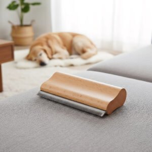 test1-Wooden Grooming Tool for Dogs, Cats & Horses, Professional Pet Groomer, Painlessly Remove for Short & Long Hair, Fur & Dirt - 5 Inches