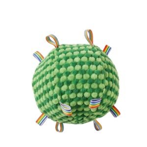 Interactive Squeaky Dog Toy – Safe Non-Shedding Bubble Plush Ball, Soft Dental Care Chewing Toy for Puppies & Medium Dogs