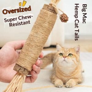 Natural Silvervine Sticks for Cats – Organic Cat Chew Toys with Gall Fruit & Raffia, Dental Teething Sticks for Kittens, Interactive Catnip Toy for Boredom Relief