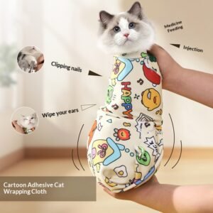 Multi-Functional Magic Cat Swaddle Blanket | Anti-Scratch Calming Kitty Wrap for Grooming and Nail Trimming