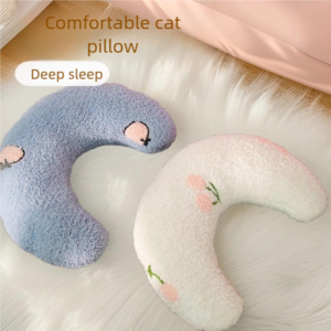 U-Shaped Cervical Pet Pillow with EPE Pearl Cotton Support for Dog and Cat Deep Sleep & Joint Care