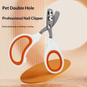 Dual-Size Circular Opening Pet Nail Trimmer, Pain-Free Anti-Quick Dog & Cat Trimming Scissors for Blind-Spot Reduction